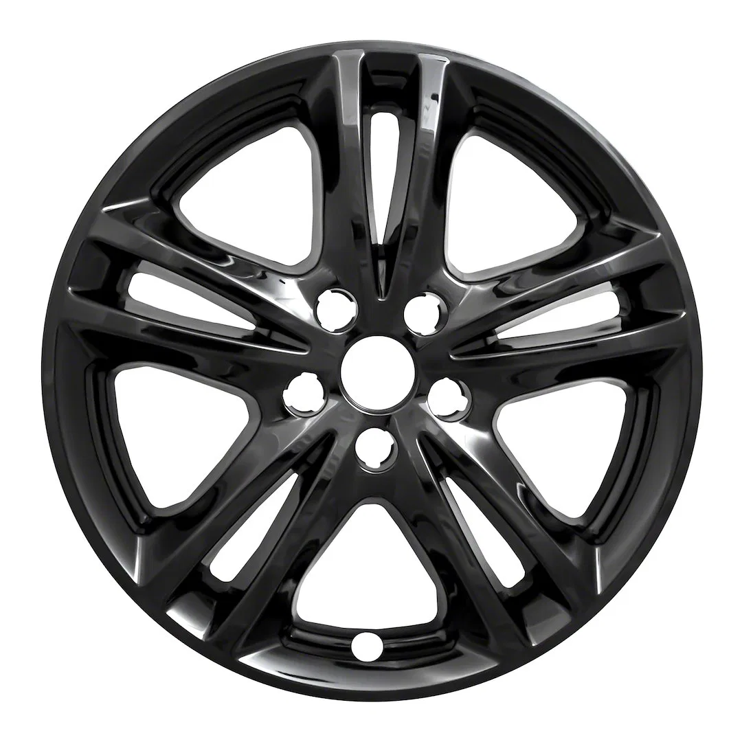 IWCIMP447BLK – COAST2COAST Wheel Skin, 17 Inch 5 V Spokes Snap-On Painted Gloss Black ABS Plastic Set Of 4